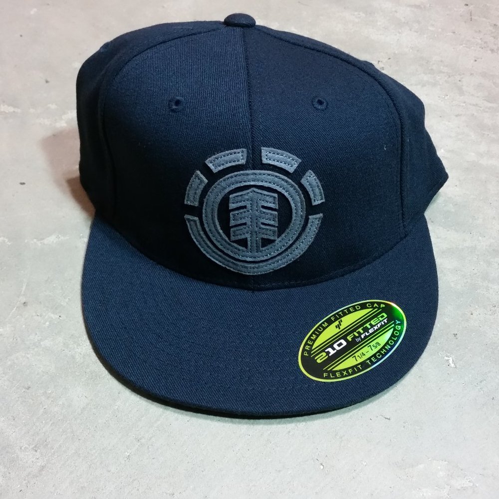 ELEMENT Baseball Cap Dk Blue Gray Logo 7-1/4-7-5/8